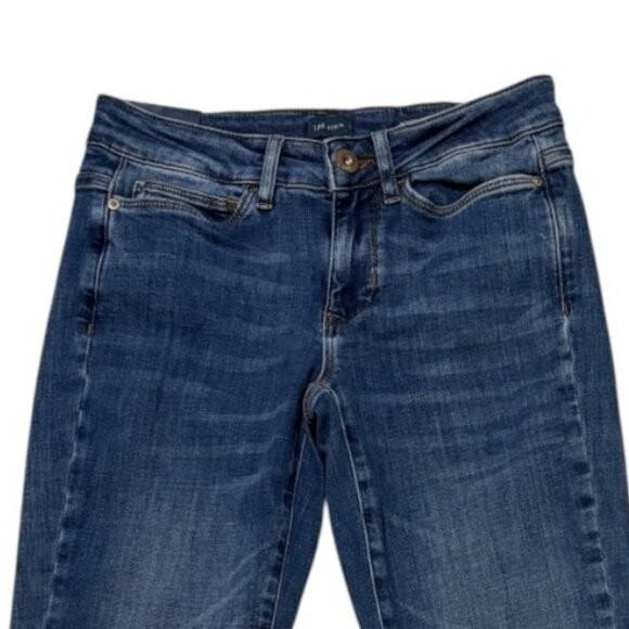 J Jill The Boyfriend Jeans 2P Straight Leg Ankle Stretch Denim Blue Wash NWT - Picture 2 of 10